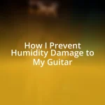 How I Prevent Humidity Damage to My Guitar