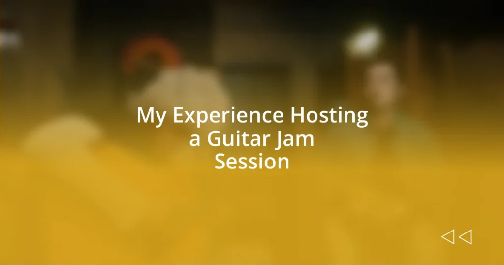 My Experience Hosting a Guitar Jam Session