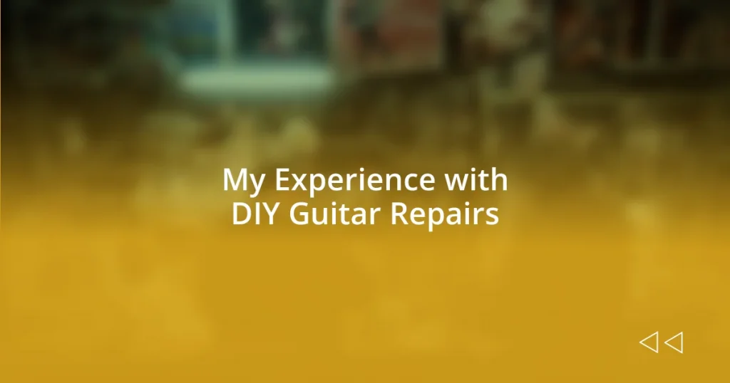 My Experience with DIY Guitar Repairs