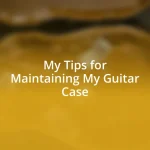 My Tips for Maintaining My Guitar Case